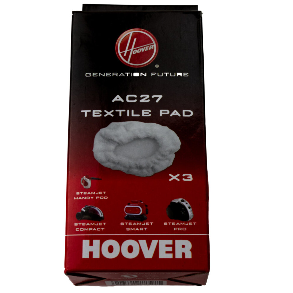 Hoover AC27 Textile Steam Mop Pad (Pack Of 3) HVR35601392