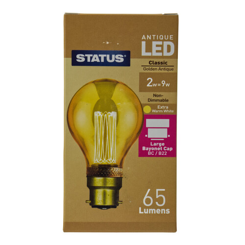 Status LED BC | B22 Golden Antique GLS 2w 7263793