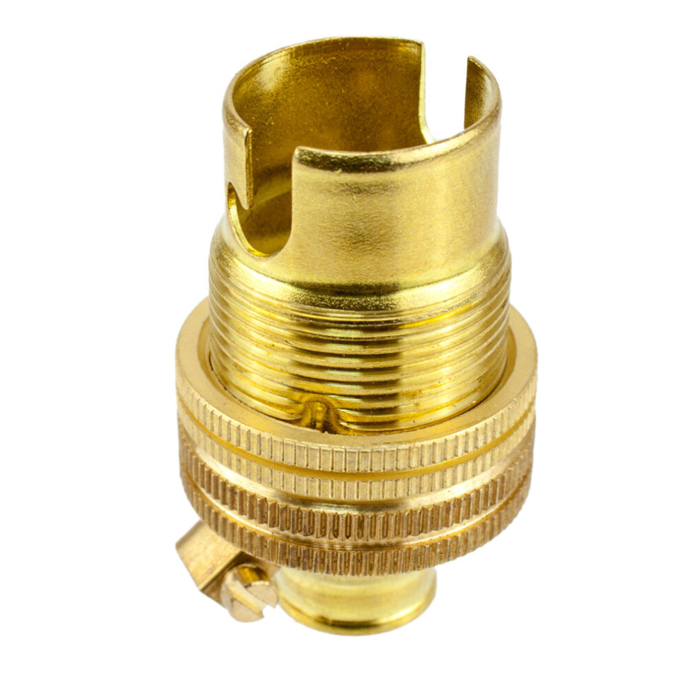 SBC | B15 | Small Bayonet Cap Brass Lampholder with 1/2" base fixing PLU52880