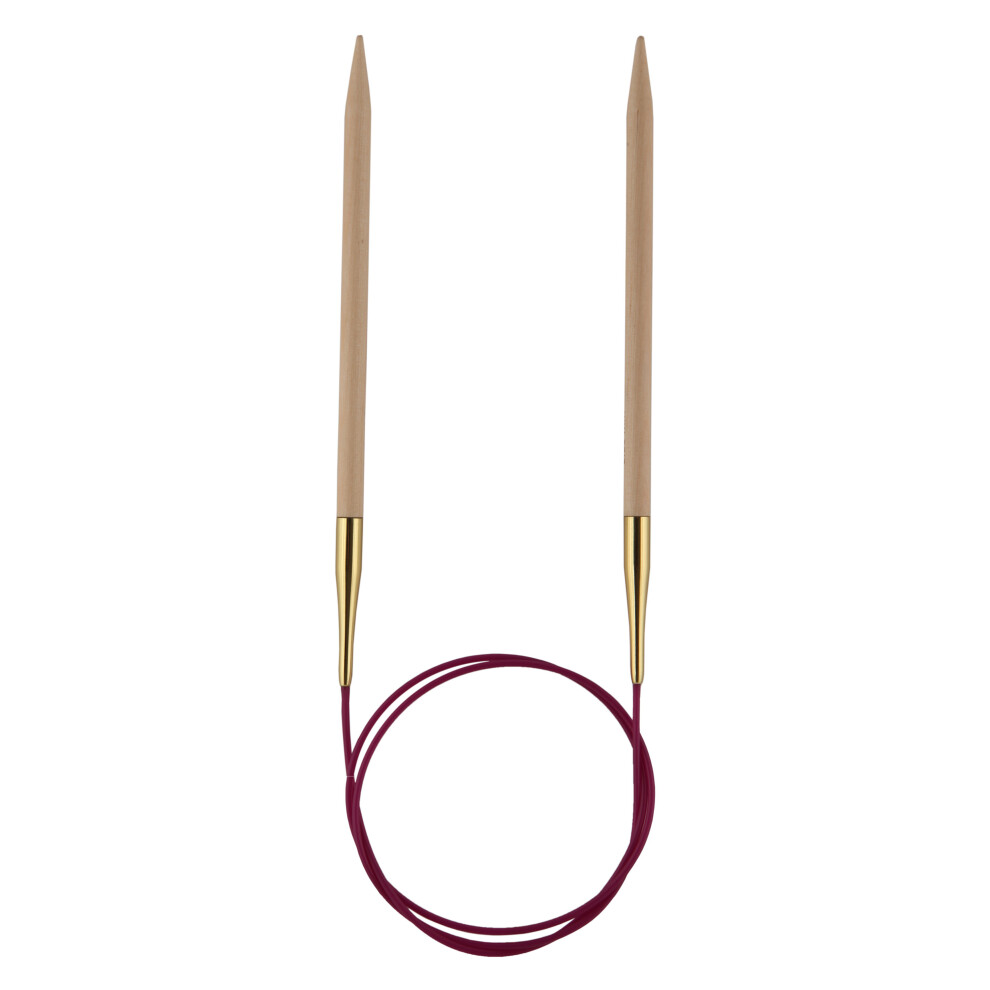 Brand:-Knitpro Basix Birch Knitting Pins Circular Fixed: X 10.00Mm 100Cm