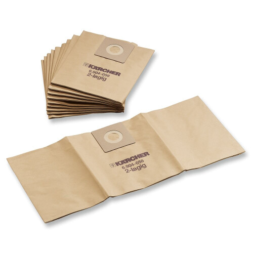 Kärcher Filterbeutel Papier T 12/1 Packung mit 10 - KÄRCHER - 69043120