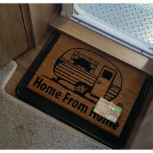 Caravan Doormat - Home From Home, Natural Coir with Latex Backing, 36x50 cm, Non-Slip & Weatherproof, Biodegradable