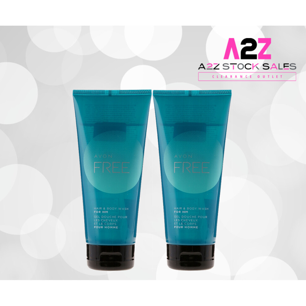 2 X Avon FREE - Hair and Body Wash For HIM - 200ml