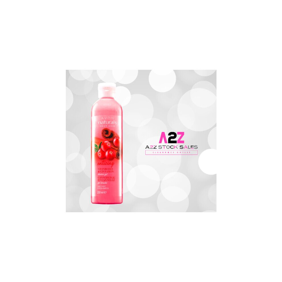 2x Avon Naturals - Cranberry and Cinnamon - Shower Gel - 200ml