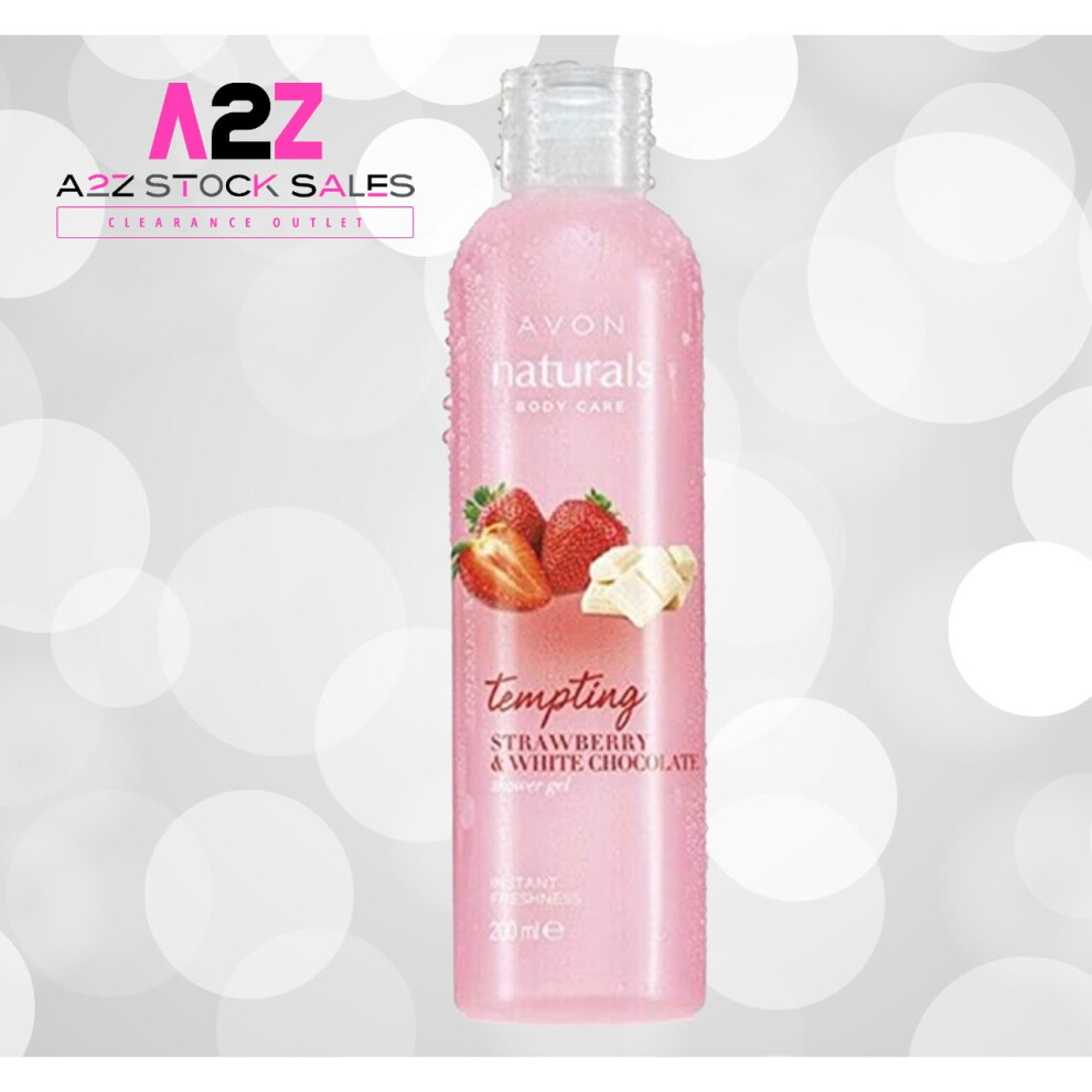 2x Avon Naturals - Strawberry & White Chocolate - Shower Gel - 200ml