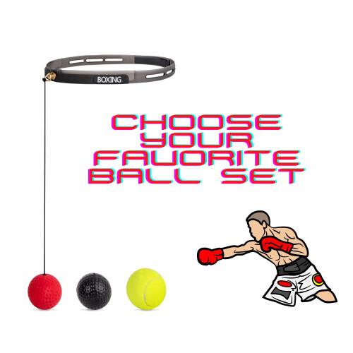 (Black) Boxing Reflex Headband, Improving Reaction Speed 1