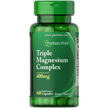 Dreifach-Magnesium-Komplex 400 mg 60 Kapseln mit schneller Freisetzung Puritans Pride
