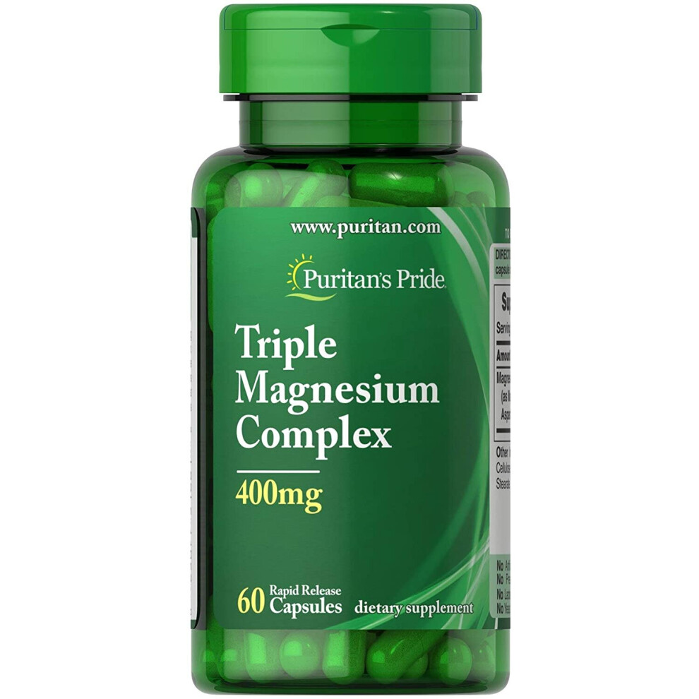 PURITAN'S PRIDE Triple Magnesium Complex 400mg 60 Capsules