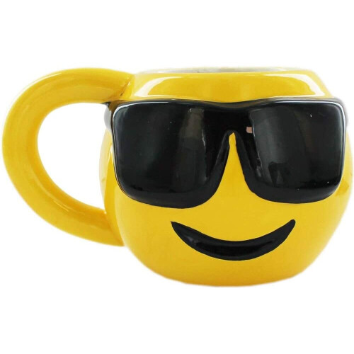 WIDDOP and Co. Emoji Cool Sunglasses Face Mug 2