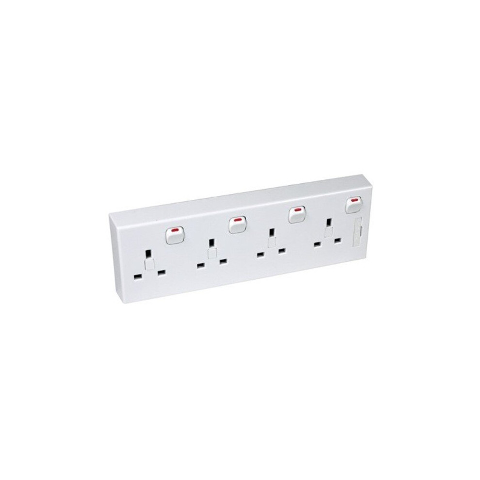 CED CS1-4 Converter Socket 1 / 2 Gang to 4 Gang (Fused) - 13 Amp