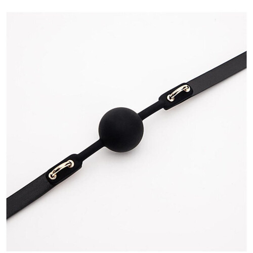 Deluxe Ball Gag (Black/Gold) 2