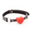 Heart Shaped Silicone Mouth Gag (Red) 2