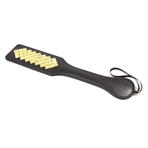 Studded Spanking Paddle (Gold) 1