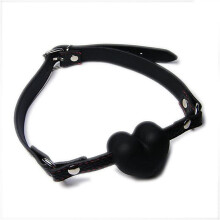 Heart Shaped Mouth Gag (Black)