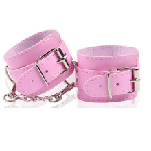 PU Leather Ankle & Wrist Cuffs (Pink)
