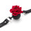 Red Rose Ball Gag (Black) 2