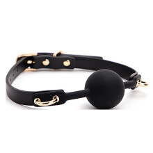 Deluxe Ball Gag (Black/Gold)