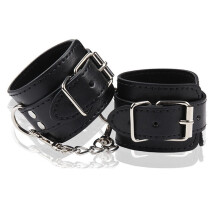 PU Leather Ankle & Wrist Cuffs (Black)