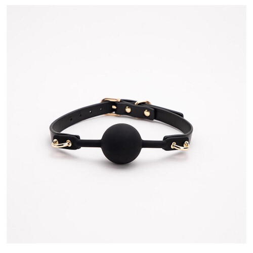 Deluxe Ball Gag (Black/Gold) 1
