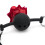 Red Rose Ball Gag (Black) 3