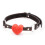 Heart Shaped Silicone Mouth Gag (Red) 1