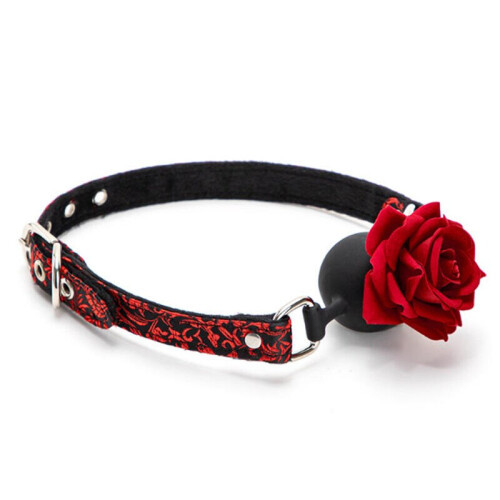Red Rose Ball Gag (Red)