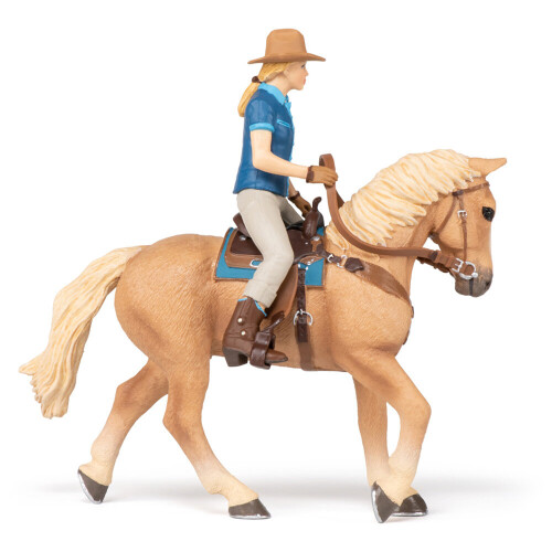 Papo - Figurine Cheval western et sa cavalière 1