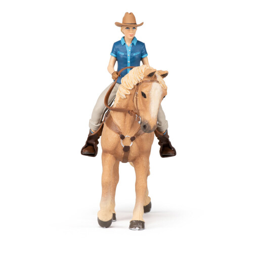Papo - Figurine Cheval western et sa cavalière 2