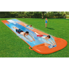 Long Triple Lane Water Slide Kids Children Summer Fun Outdoor Best