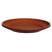 27cm Venetian Terracotta Plant Pot Saucer - Medium, Durable UV-Resistant Plastic Dish for Pots up to 18.5cm
