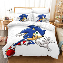 (Double-200x200cm, 23) Sonic Kids Single Double Bed Linen 3D Duvet Cover Set