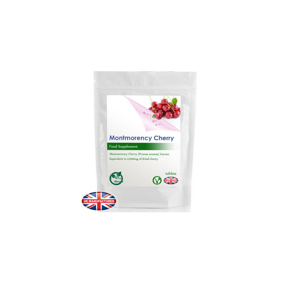 Montmorency Cherry 2000mg Extract - 90 Tablets (V) 3 Months Supply UK