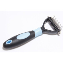 (Small, Blue) Professional Pet Grooming Undercoat Rake Comb Dematting Tool Dog Cat Brush