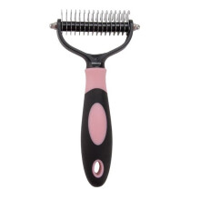 (Large, Pink) Professional Pet Grooming Undercoat Rake Comb Dematting Tool Dog Cat Brush
