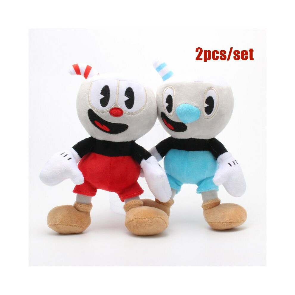 (Cuphead+Mugman) Cuphead Plush Toy | Cuphead Mugman Ms.Chalice Soft Stuffed Doll Kids Gift