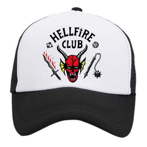 (Black) Stranger Things Baseball Cap Trucker Hats Mesh boy Hat Unisex Adjustable Cap