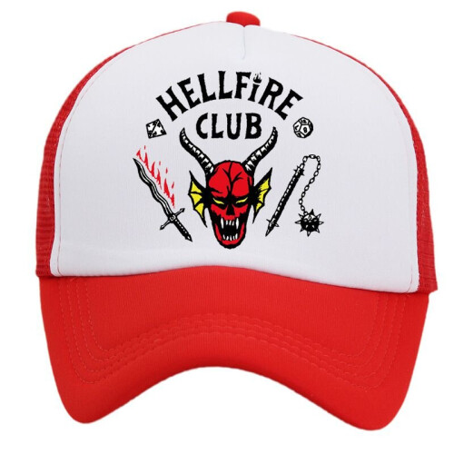 (Red) Stranger Things Baseball Cap Trucker Hats Mesh boy Hat Unisex Adjustable Cap