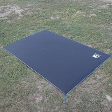 (Black) Outdoor Oxford Cloth Tent Floor Mats Waterproof Tarpaulin Awning Groundsheet