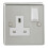10x British General Stainless Steel Single Switch 1 Gang Socket 13 Amp 1