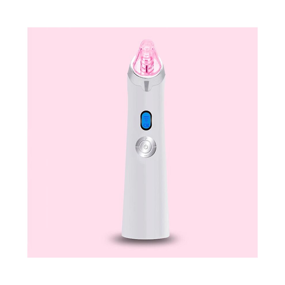 White (White) Blackhead Remover Facial Pore Cleanser Comedone Extractor With 4 Suction Heads