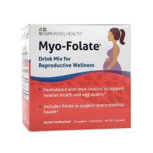 Fairhaven Health, Myo-Folate, Napój do picia w celu poprawy zdrowia reprodukcyjnego, Bez smaku, 30 Płatki, 2,4 g Każdy