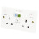 Selectric SPL-RCD2GS Twin RCD Switch Socket 13amp 30mA Flush (Passive) 1