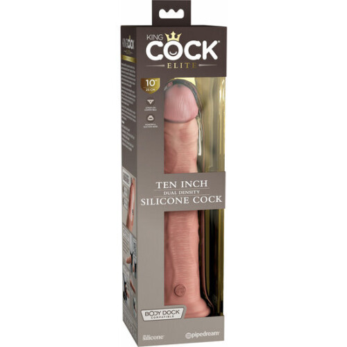 10 Inch 2 Density Silicone Cock - Skin 1