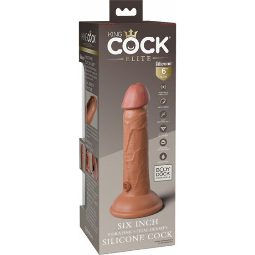 6 Inch 2Density Vibe Cock - Caramel 2