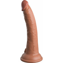 King Cock Elite Realistisk Silikonedildo med Sugekop 18 CM Mørk Hudfarve