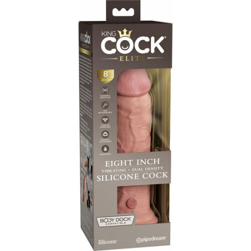 8 inch 2 density vibrating cock - skin 1