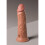 8 inch 2 density vibrating cock - caramel 4