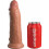 8 inch 2 density vibrating cock - caramel 6