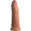 8 inch 2 density vibrating cock - caramel 1