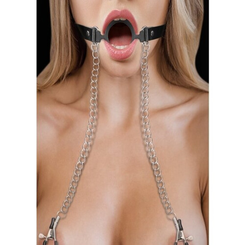 O -Ring With Nipple Clamps - Black